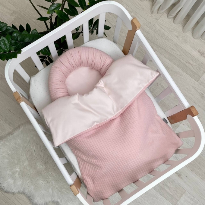 Protectie somn – Baby Nest Velvet roz